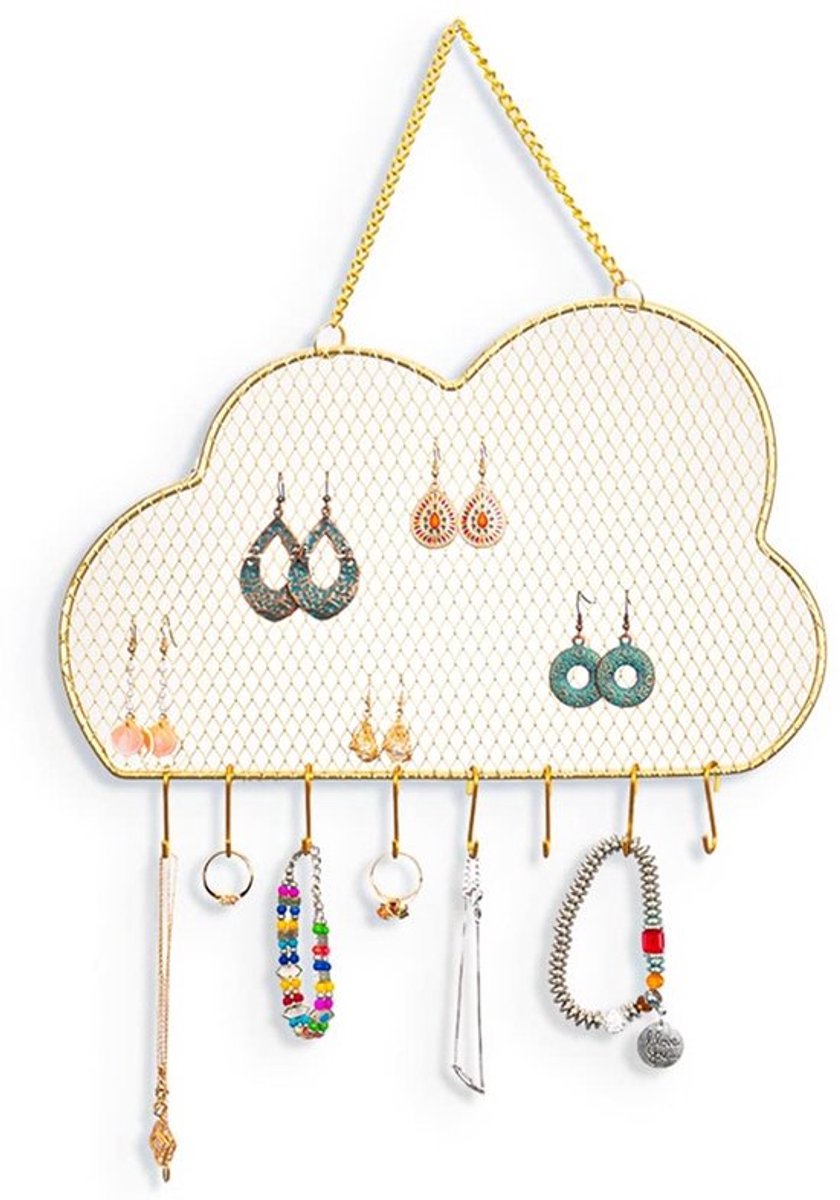 Sieradenstandaard Lichtgewicht - Sieraden Organizer - Oorbellenhouder met 10 Haken - Kettingen/Armbanden - Ruimtebesparend - Decoratief Design - Sieradenhouder