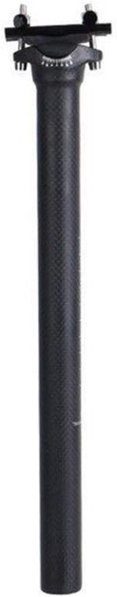 Geveerde Zadelpen - Carbon Zadelpen Fiets - Comfortabel Fietsen - Lichtgewicht Koolstofvezel - 27.2/31.6mm - Mat Zwart