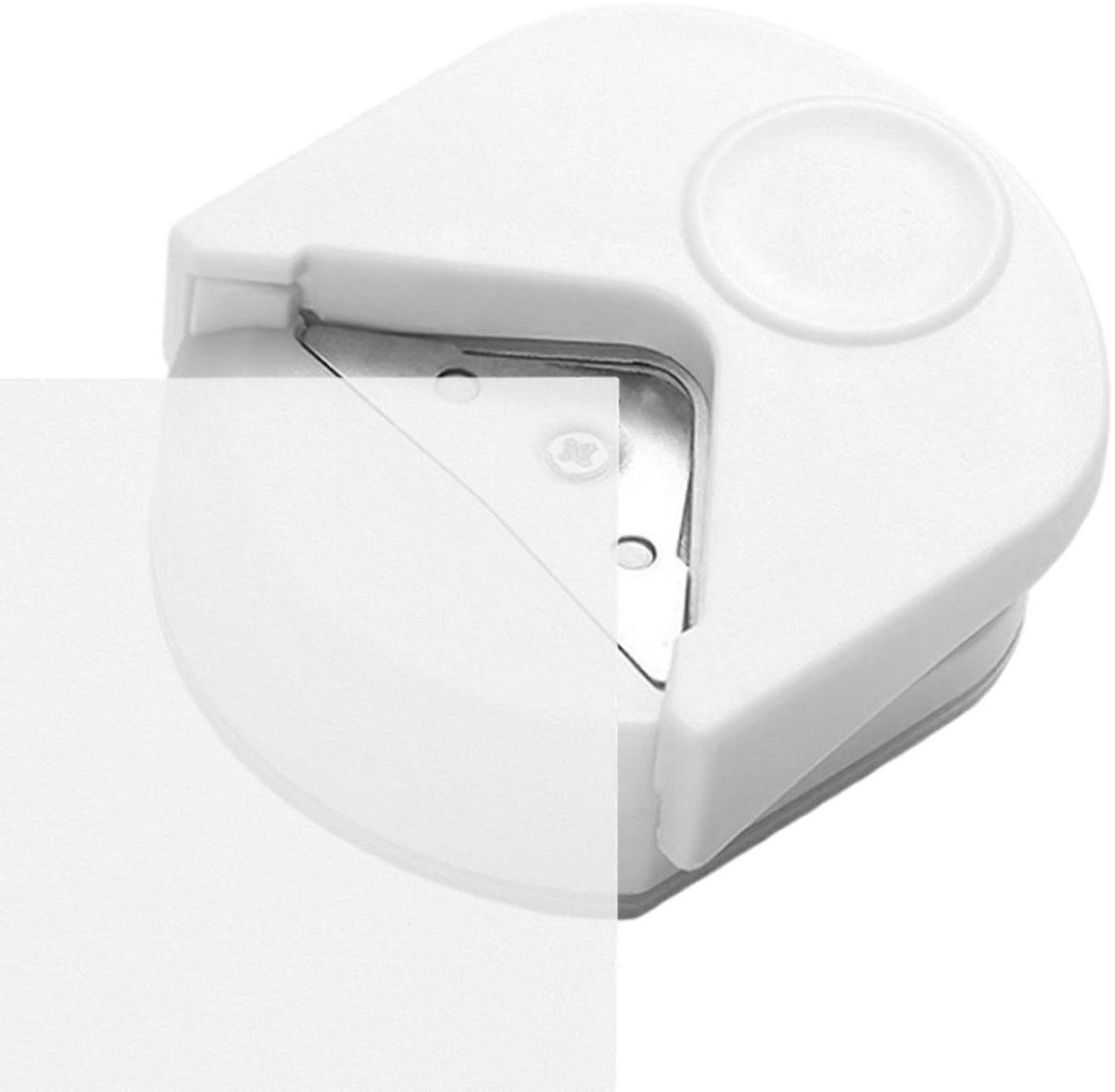 Hoekronde Pons - Rondsnijder Papier - Papier Knutselen - Afvalvrije Werking - 4mm Radius - Wit
