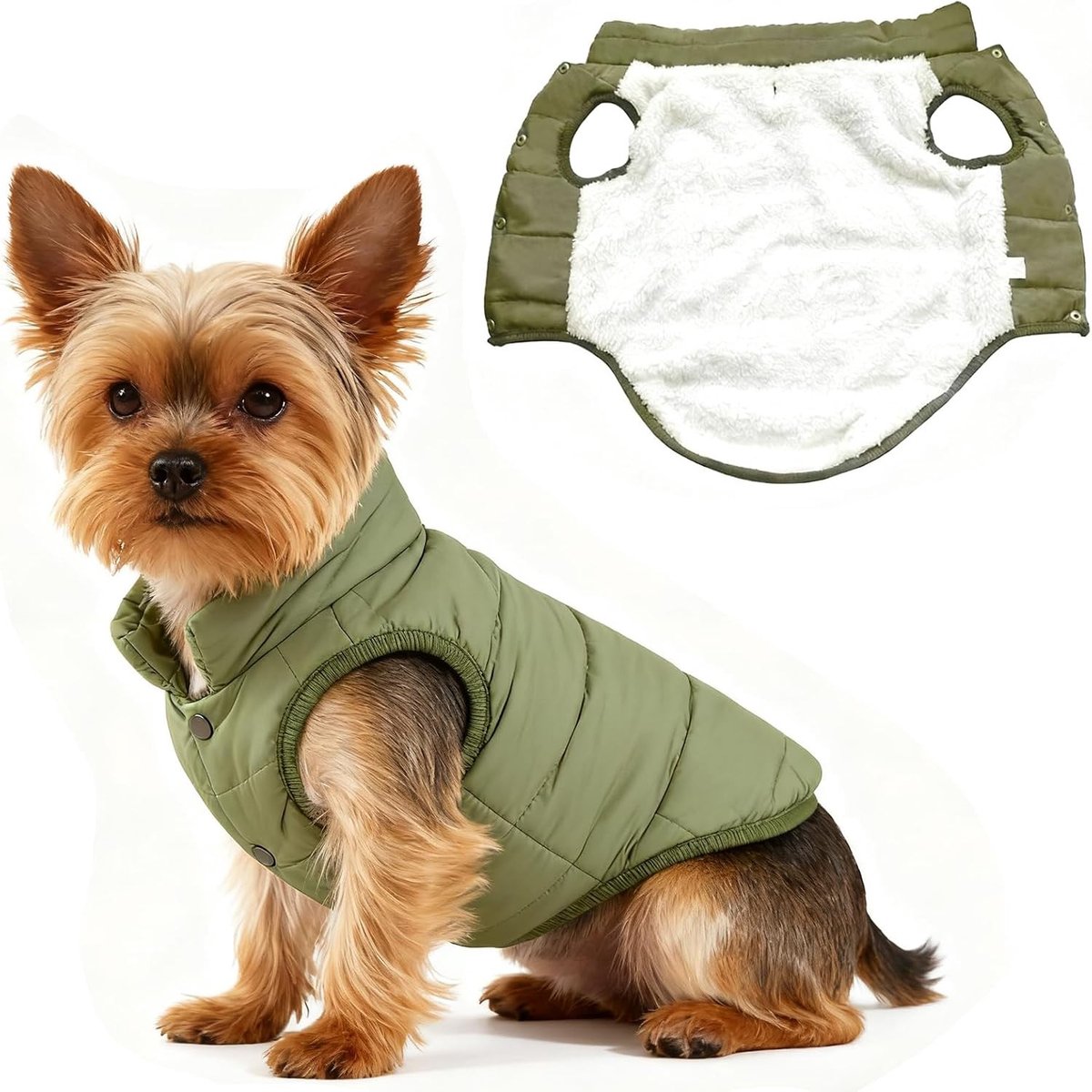 Hondenbadjas maat xs - Groen - XS - Waterdichte Fleece Hondenjas - Voor Kleine Honden