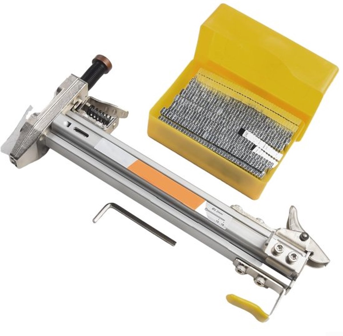 Spijkermachine Lichtgewicht Aluminiumlegering - Semi-Automatisch Gereedschap - Handmatig Spijkergereedschap - Hoge Sterkte Wolfraam Staal - Efficiënte Naaldvoeding - Duurzaam en Roestbestendig - Nagelmachine