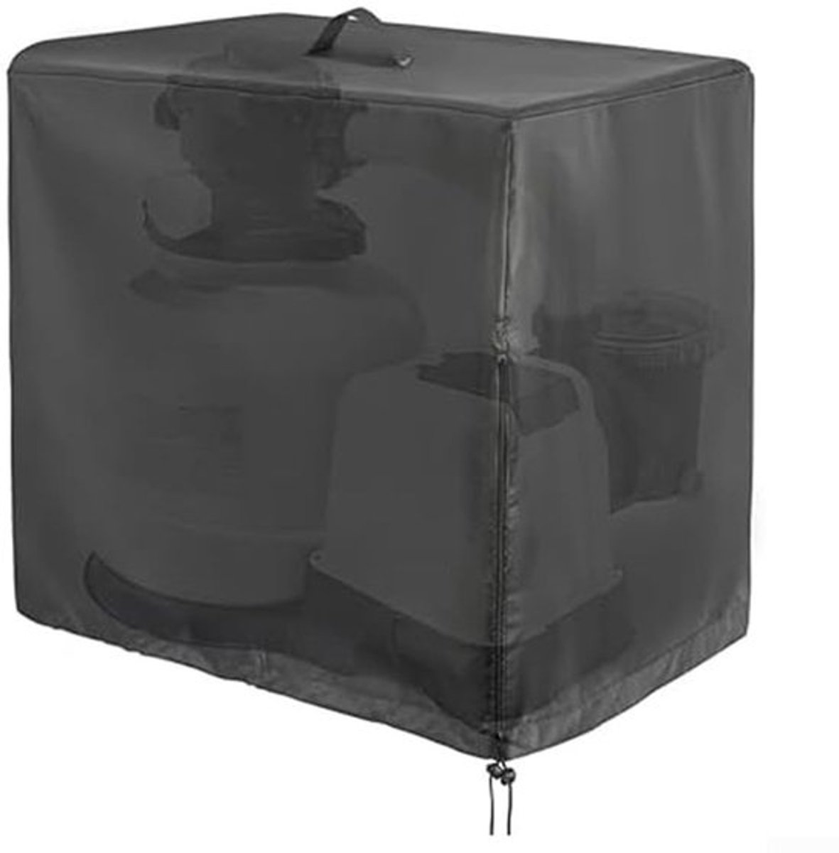 Zwembad Zandfilter Cover Waterdicht - Oxford Doek - Afdekking 84 x 61 x 86 cm - Zandfilterpomp - Bescherming - Ritssluiting - Zwembadpomphoes