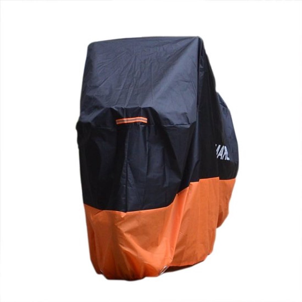 SnelShoppen - XXL Motorfiets Beschermhoes - Polyester Motor Cover - 125 x 105 x 265 cm - Zwart en Oranje - Bescherming tegen Weer en Diefstal – foto 5