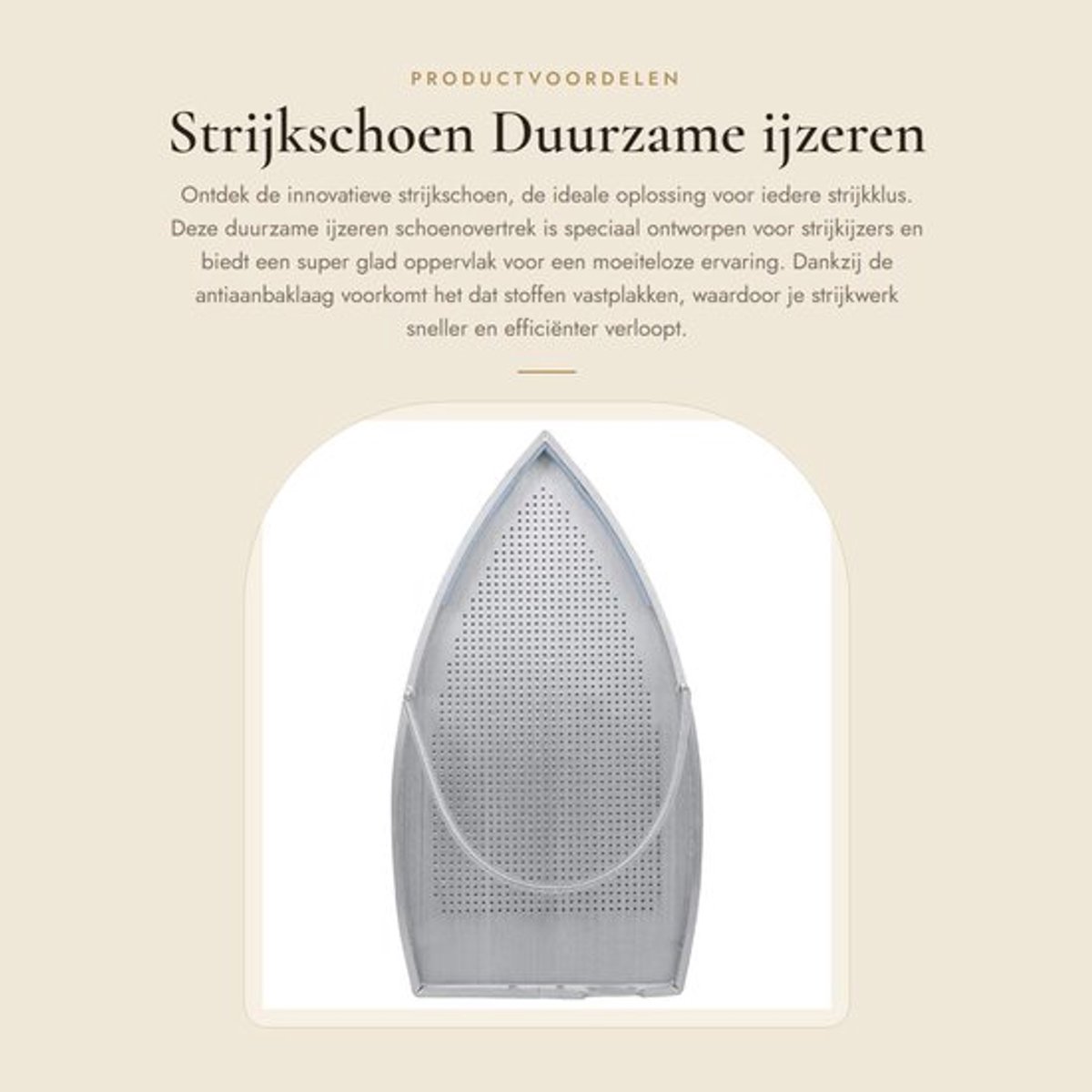 Strijkschoen Duurzaam - Aluminium - Antiaanbaklaag - Geschikt voor de meeste ijzeren schoenen - 23 x 12,3 cm - Bescherming tegen hoge temperaturen - Strijkijzerhoes
