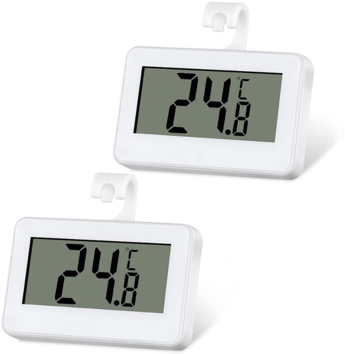 ZRNS® Koelkast Thermometer - Digitale Keukenthermometer - Hygrometer - Accuraat - 2 Stuks