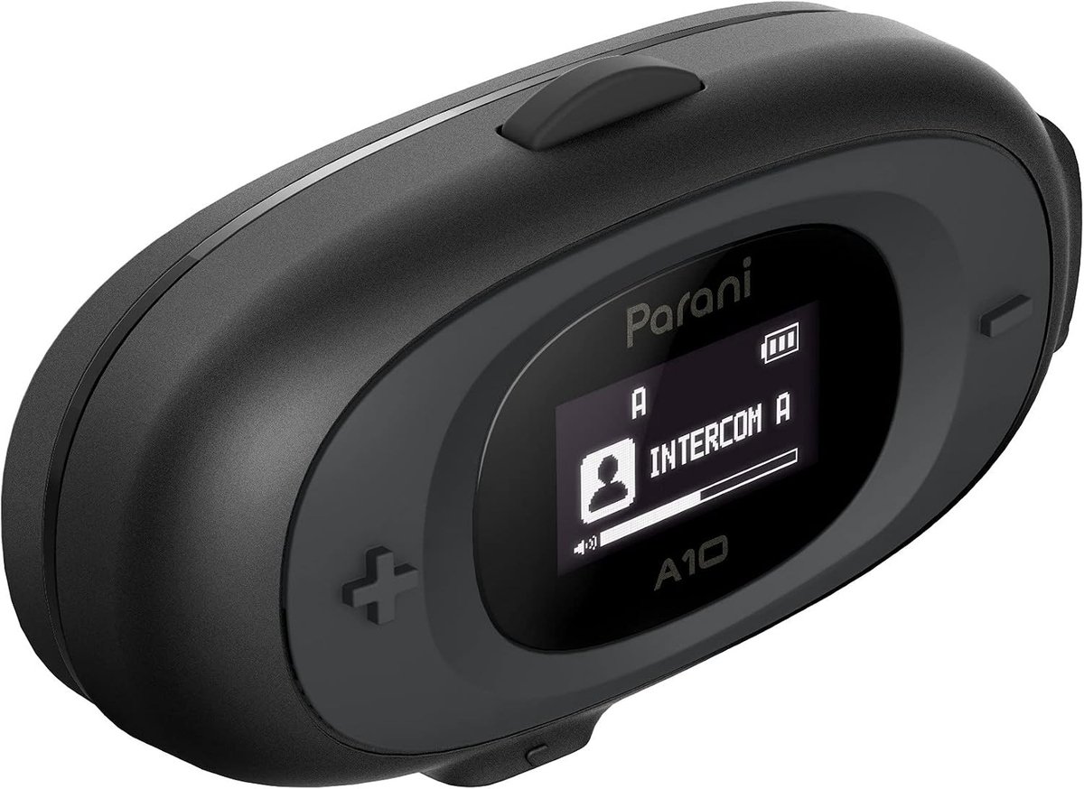 Motorhelm-headset - Zwart - Bluetooth 5.1 Intercom met LCD-scherm - 4-weg Communicatie voor Motoren