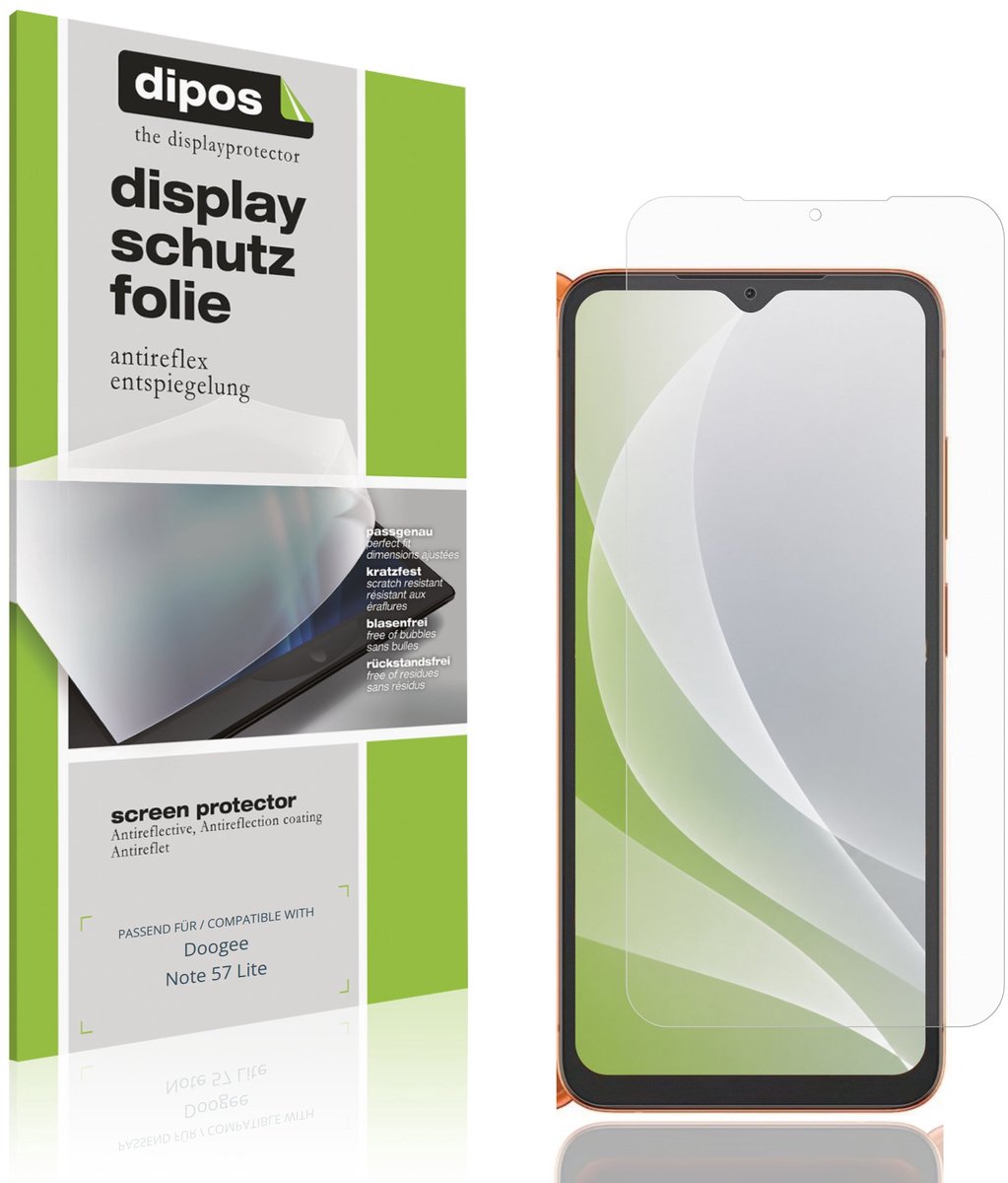 dipos – 4x Matte Beschermfolie geschikt voor Doogee Note 57 Lite | Krasbestendige & antireflecterende Screenprotector Ultra-Thin