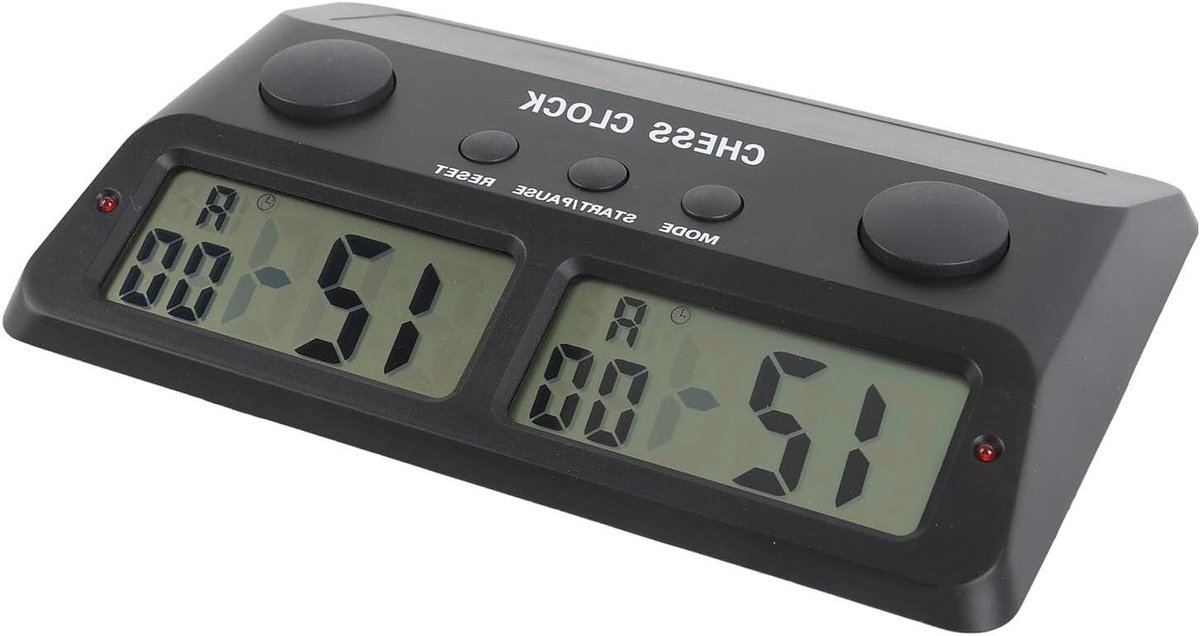 Digitale Schaaktimer - Klok Timer - Bordspellen Spelen - 3-in-1 Functies - 25D x 15B x 7H cm - Wit
