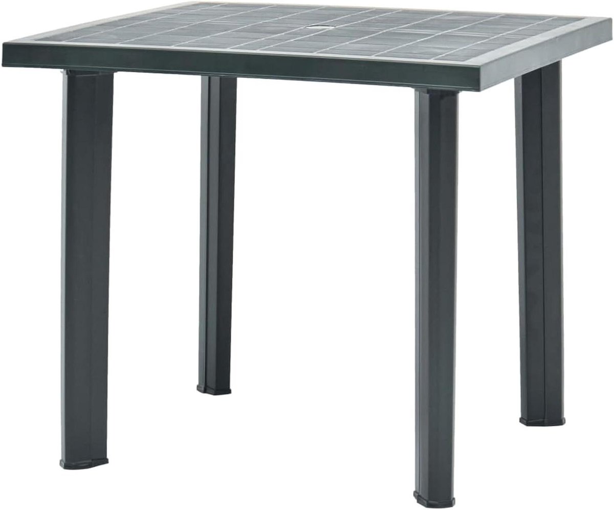 Groene tuintafel - Buitenmeubel Tafel - Buiten Eten - Weerbestendig Kunststof - 80 x 75 cm - Groen
