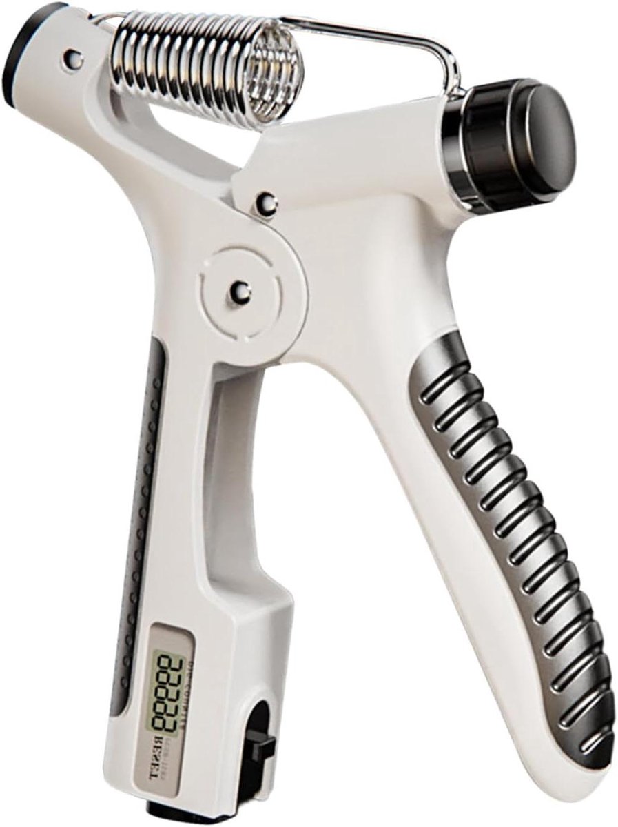 Hand Grip Trainer - Kracht Trainer - Vinger Flexibiliteit - Verstelbare Weerstand - 16 x 12 x 3 cm - Zwart-Wit