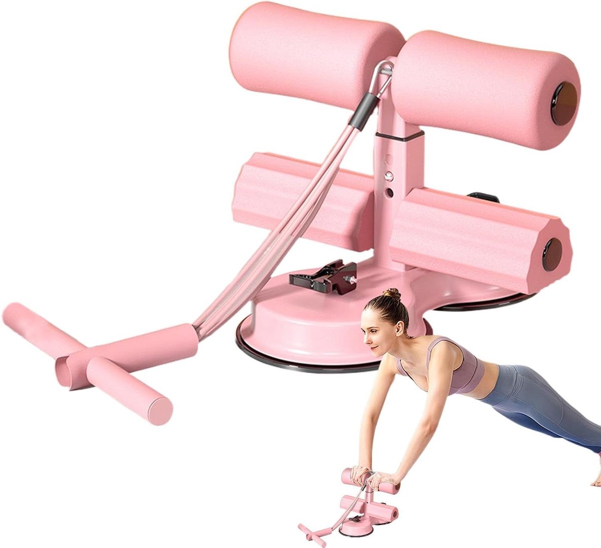 Buiktrainer Set - Buikspier trainer - Core Fitness - Pols ontlastend - 27 cm - Roze