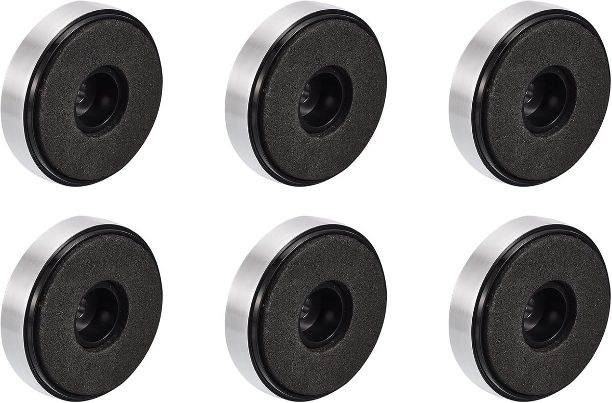 40mm Speaker Spikes Stand Voeten - 6 Stuks, Schokabsorberende Voeten voor CD-spelers en Audio Speakers, Ideaal voor Geluidsinstallaties en Versterkers