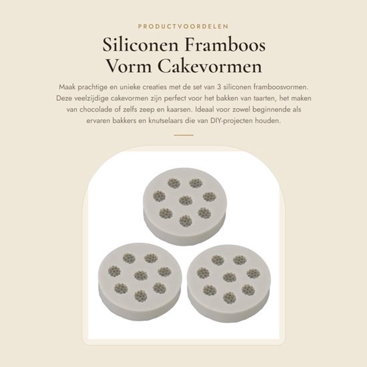Cakevorm Framboos - Siliconen Bakvorm - Hittebestendig - Flexibel - Duurzaam - Gemakkelijk te Reinigen