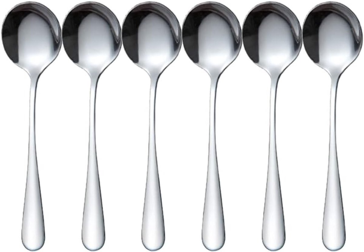 Ronde Soeplepel - RVS - 30 cm - Met Lange Handvat - Voor Thuis en Restaurant