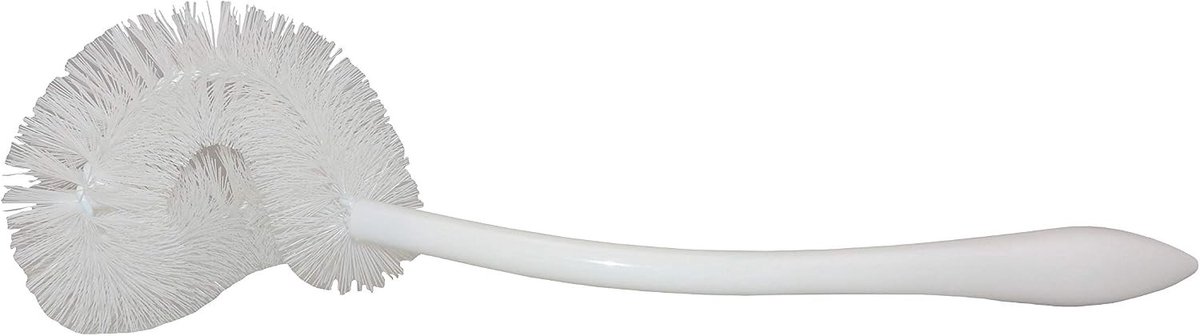 Wc-Randborstel - Wit - Ca. 42 cm - Ergonomisch Vormgegeven - Voor Grondige Toiletreiniging