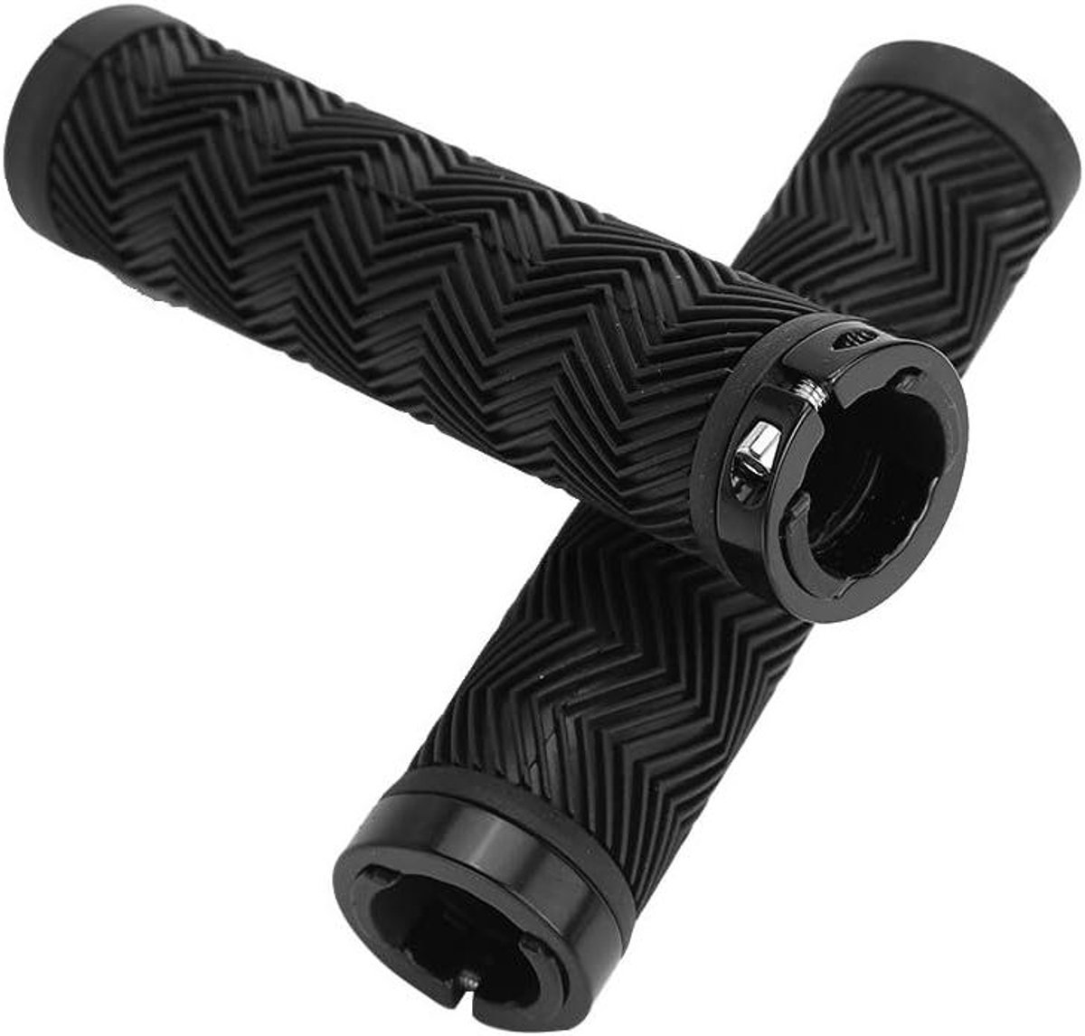 Fiets Handvatten - Stuur Handgrepen - Veiliger Fietsen - Anti-slip Golfpatroon - 22 mm - Zwart
