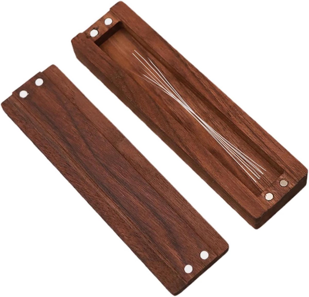Kattenhaar Aandenkendoos - Haar Opbergdoos - Herinneringen Bewaren - Magnetische Sluiting - 14 x 4.5 x 3.5 cm - Houtnerf