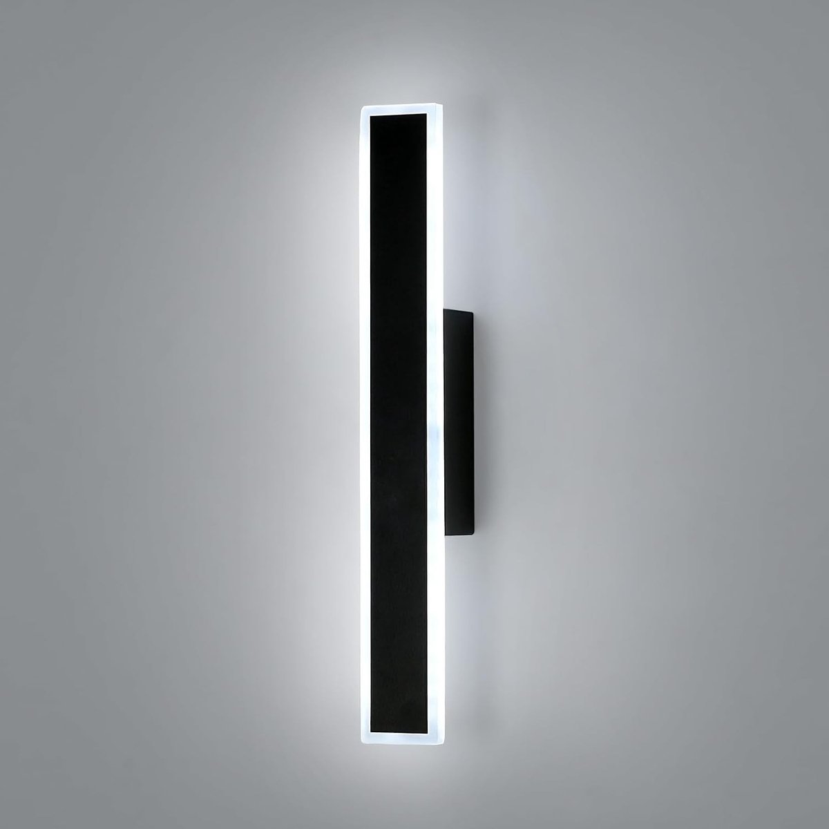 LED Muurlamp - Zwart - 31 x 4 cm - Dimbare Wandlamp van Aluminium - Voor Slaapkamer en Woonkamer