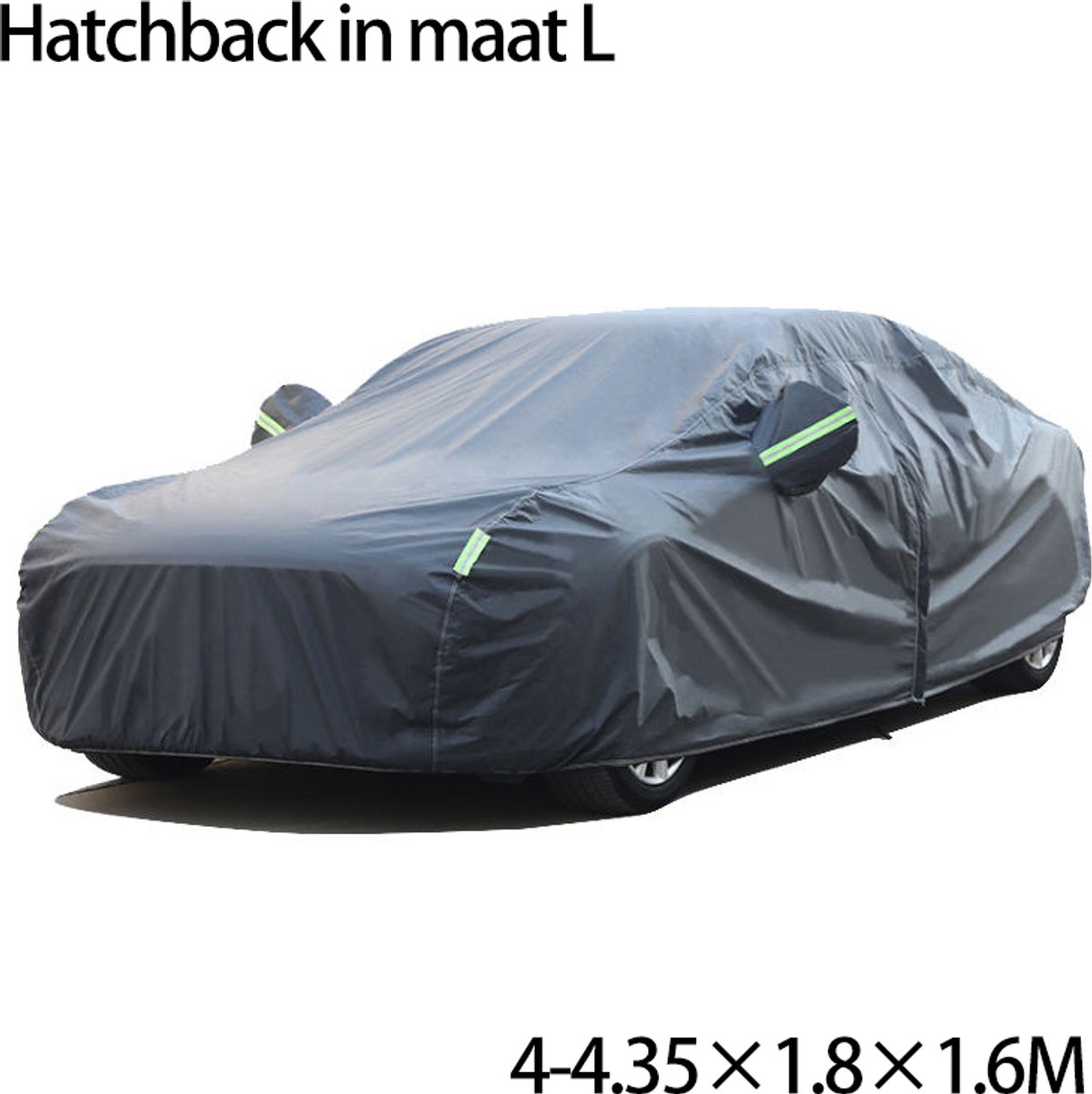 KZQ Universele Auto Car Cover - Waterdicht & UV-Bestendig - Voor Hatchback - Maat L (4.0-4.35m) - Zwart