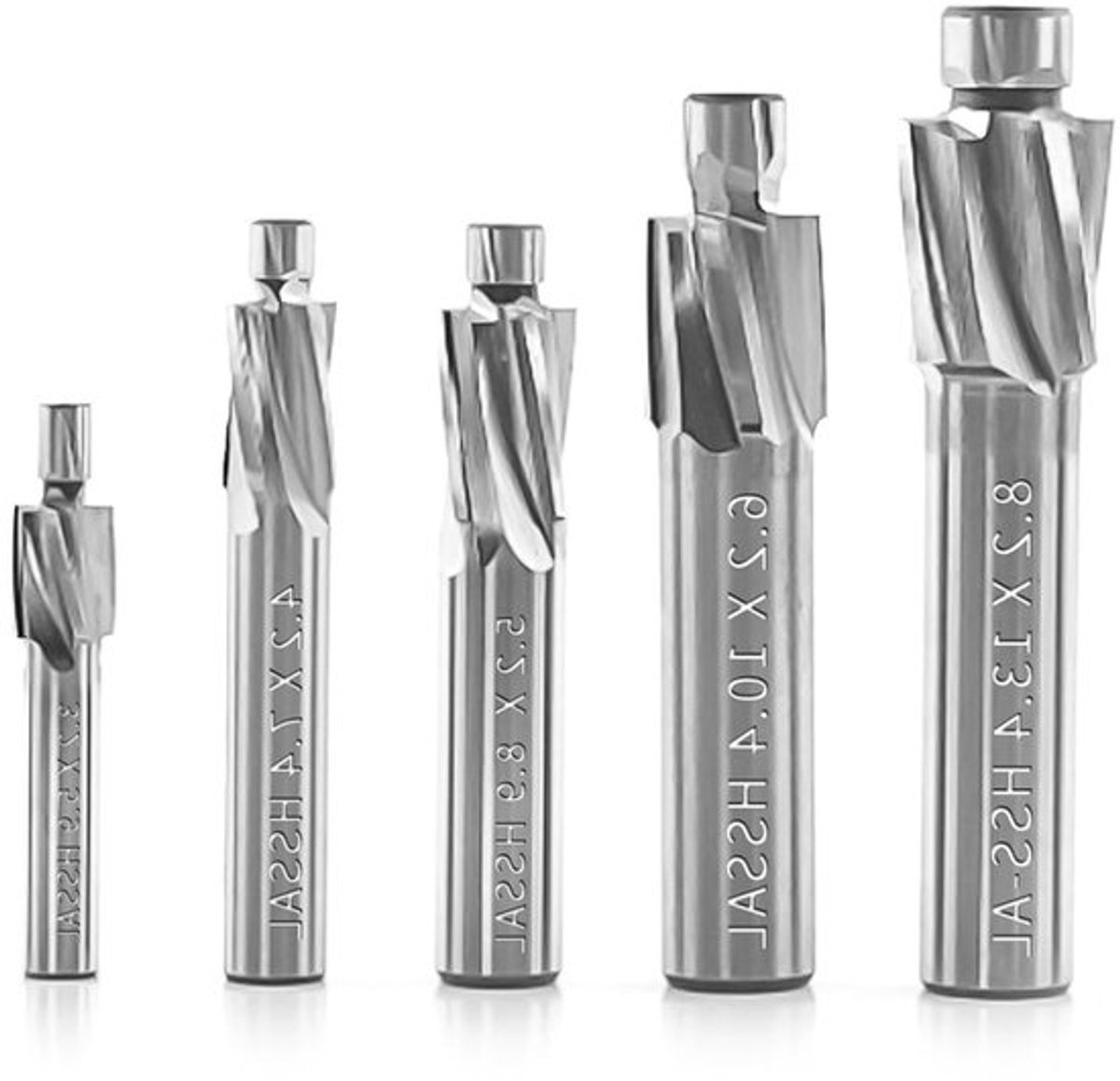Set van 5 HSS Countersink Boor en Groefboor Gereedschap voor M3-M8, Geschikt voor Frezen van Koper, Aluminium, Staal en Gietijzer