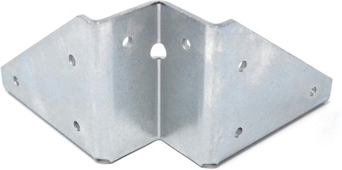 Set van 4 hoekfittingen voor stalen tafelpoten, 123 x 123 mm