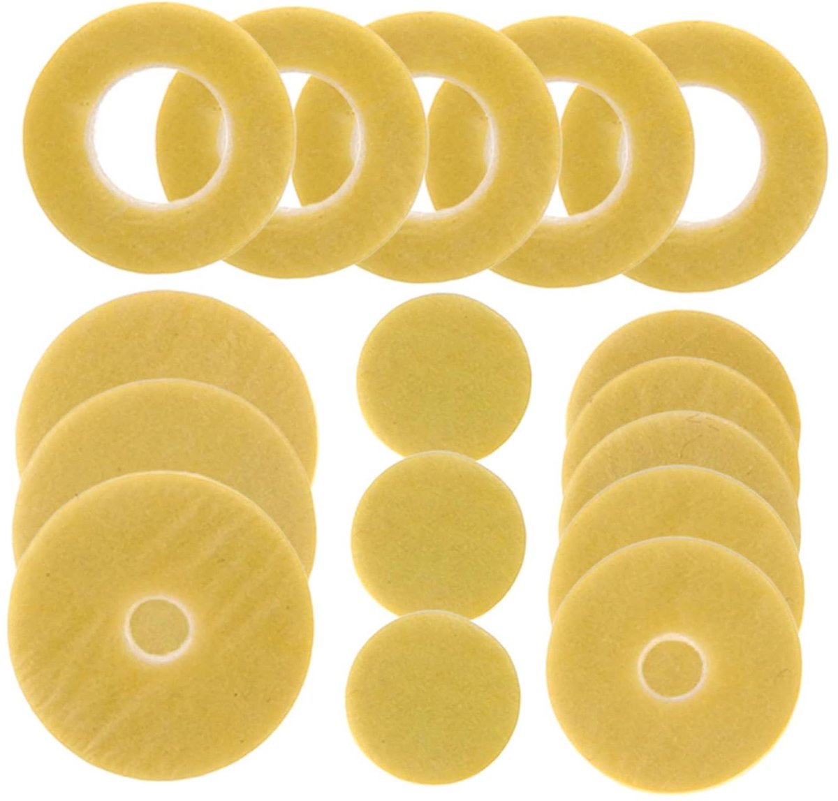 Fluit Pads - Fluitonderdelen Fluitreparatie - Muziek Maken - Viltmateriaal - 1.95 x 1.95 cm - Beige