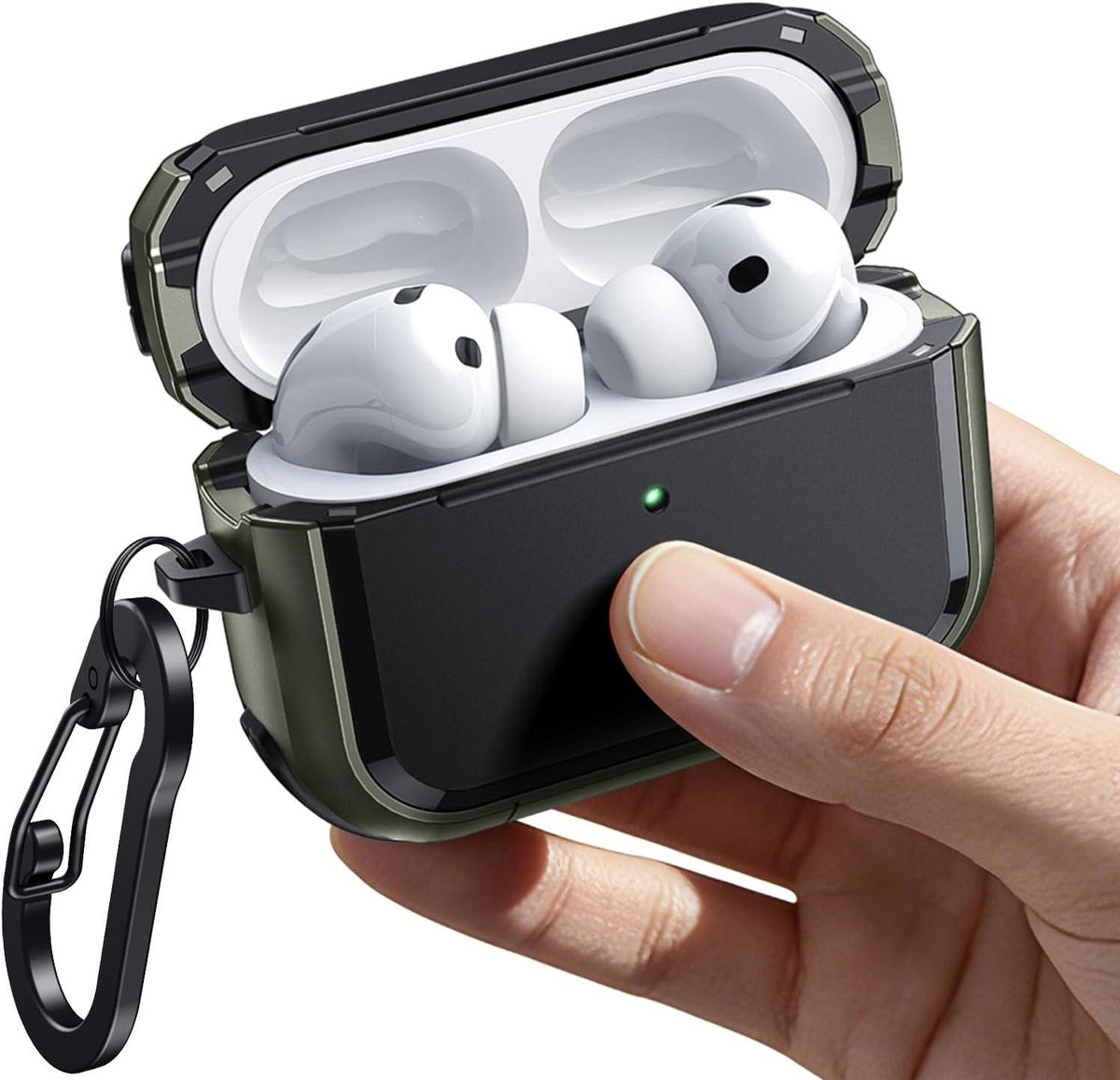 Oplaadcase Hoesje - Beschermhoes - Oordopjes Beschermen - Magnetisch Deksel - Voor AirPods Pro 3 - Groen