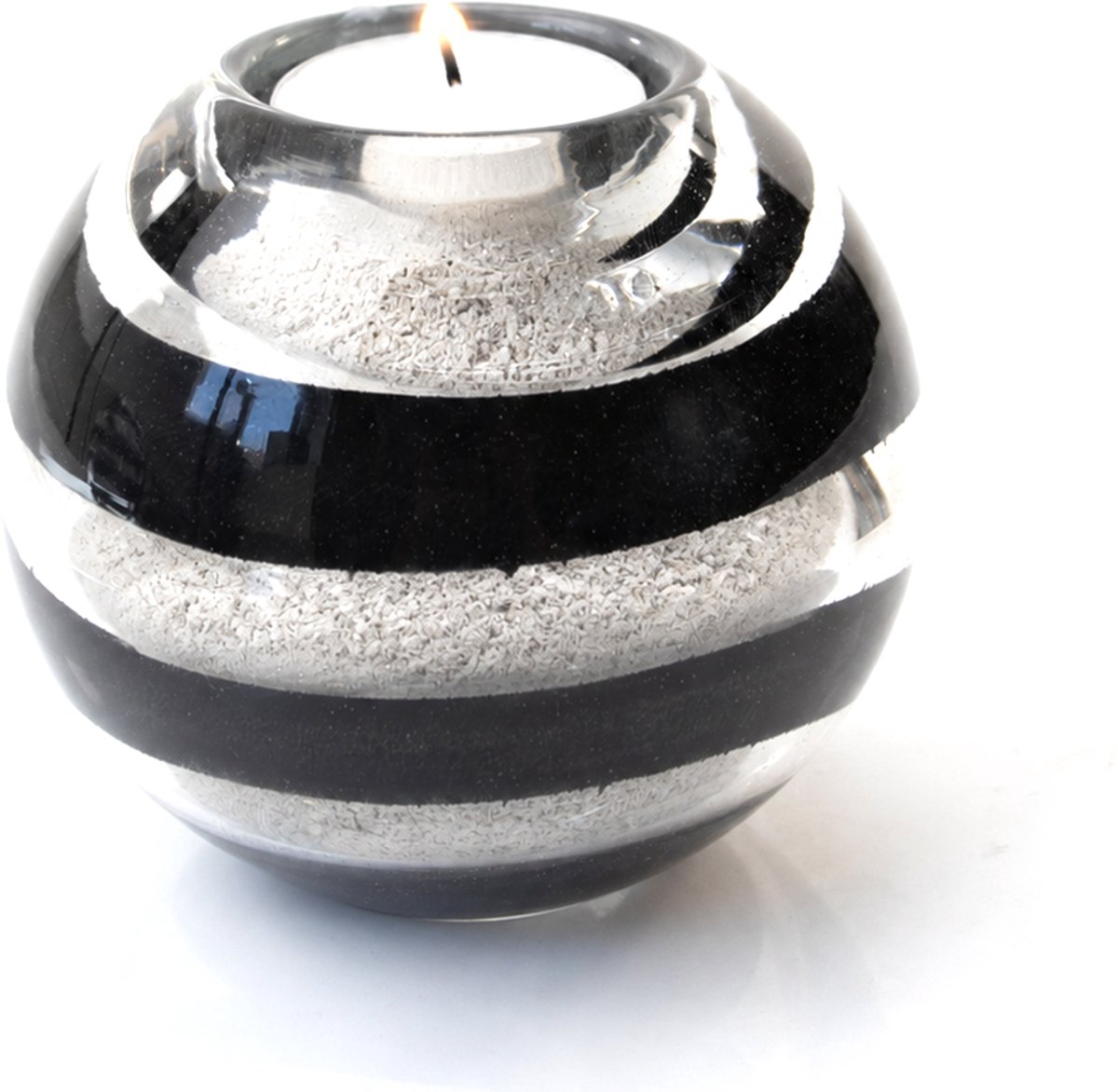 Mini urn Waxinelichthouder - transparant - zichtbare as - 500ml - 14cm