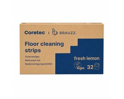 Coretec / Brauzz Vloerreiniger Strips (32 stuks) - Duurzame Allesreiniger voor alle Coretecvloeren - Schoonmaakmiddel met Frisse Citroengeur