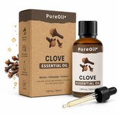 PureOil – Kruidnagel Etherische Olie 30ml – 100% Puur, Natuurlijk & Vegan – Kruidnagelolie - Voor Haar | Huid | Scalp | Nagels | Diffuser - Haargroei - Incl. Ebook - Sinterklaas Cadeautjes - Black Friday Deals 2025