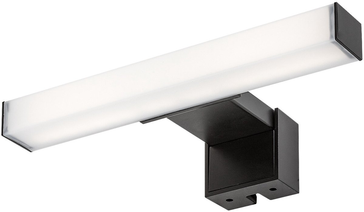 Rabalux Oliro - Spigellamp - LED-badkamerlamp 4 W, zwart, IP44, 4000 K, 75050