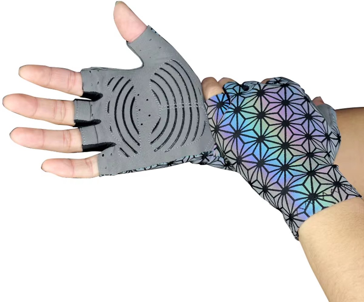 Lichtgevende Fietshandschoenen Heren en Dames – Reflecterende Sporthandschoenen voor Fietsen, Hardlopen & Buitensport - Maat S