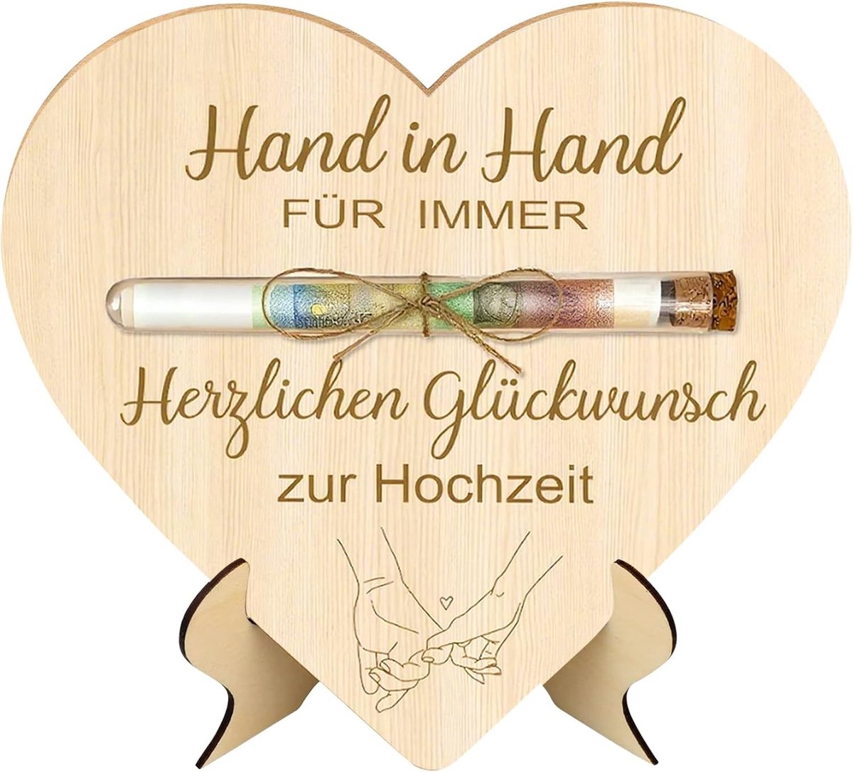 Huwelijksgeschenken voor bruidspaar - Creatieve geldgeschenken, unieke verpakking en ideeën voor bruiloft cadeau's met reageerbuis en kaart