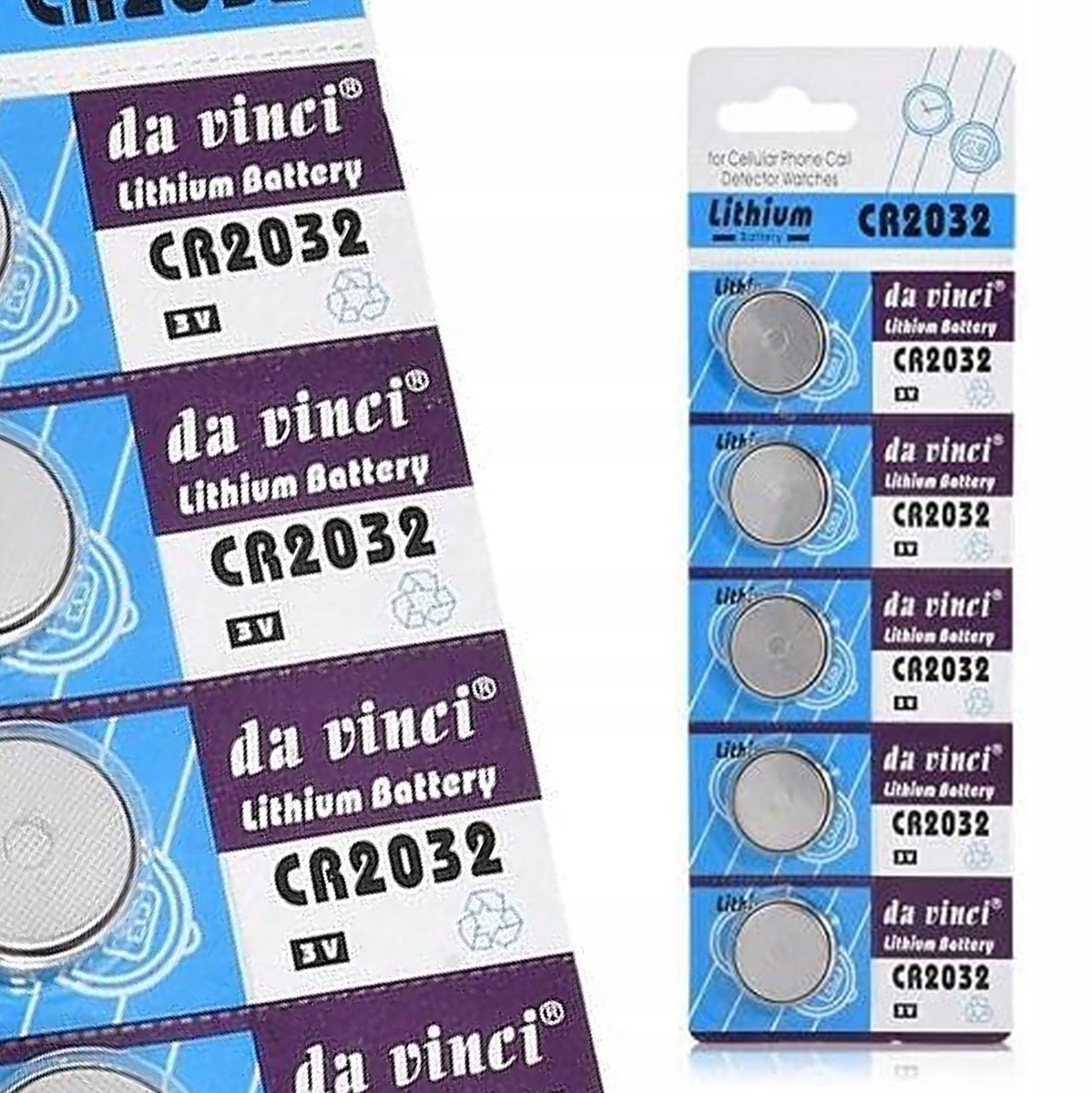 Rosfix Knopcelbatterij CR2032 - Lithium 3V, 20 Mm Ø - 5 Stuks Blister - Voor Horloges en