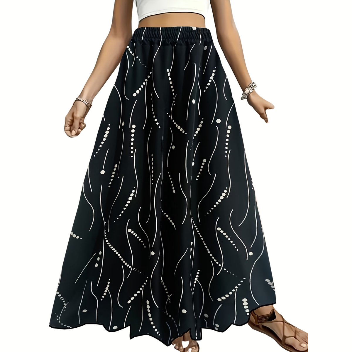 Currero Broekrok Dames Skort Skirts Skirt Rok Midi Korte Broek Culotte Wandelrok Rokje Legging 2 Gemengde Kleur
