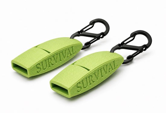 Foto: Estacks survival noodfluit noodpakket noodfluitje wolvenfluitje 135 db 2x persoonlijke alarmen zelfverdediging alarm sleutelhanger