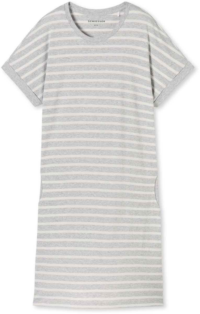 Schiesser Nachthemd Casual Essentials - Dames Nachthemd - grijs