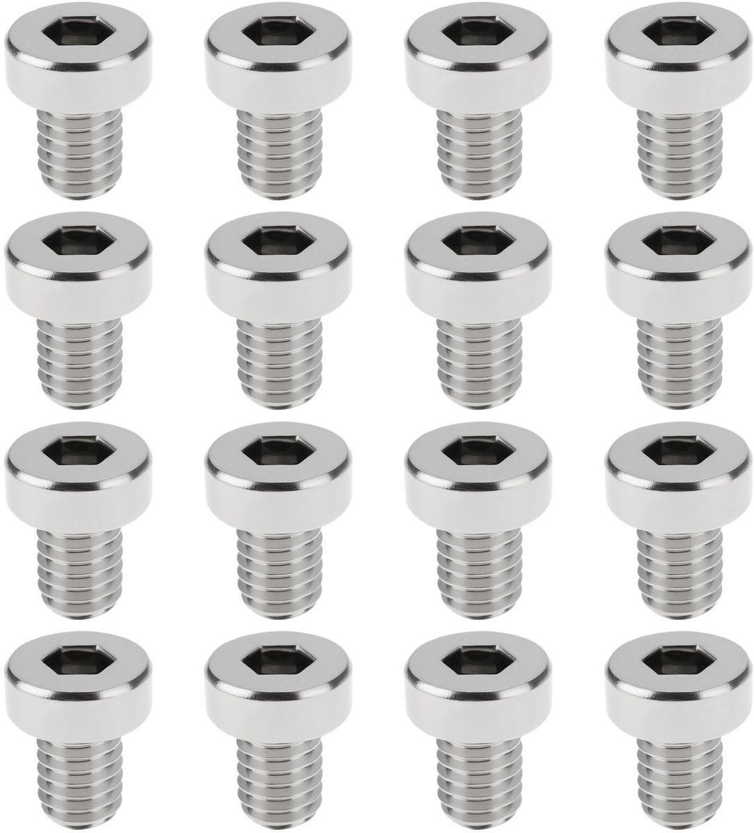 Dailygoods- Bevestigingsschroeven 16 stuks - M6 x 8 mm - Roestvrij staal - Binnenzeshoekige kop 4 mm - Compatibel met NCK-serie - Duurzaam en corrosiebestendig - Schroeven