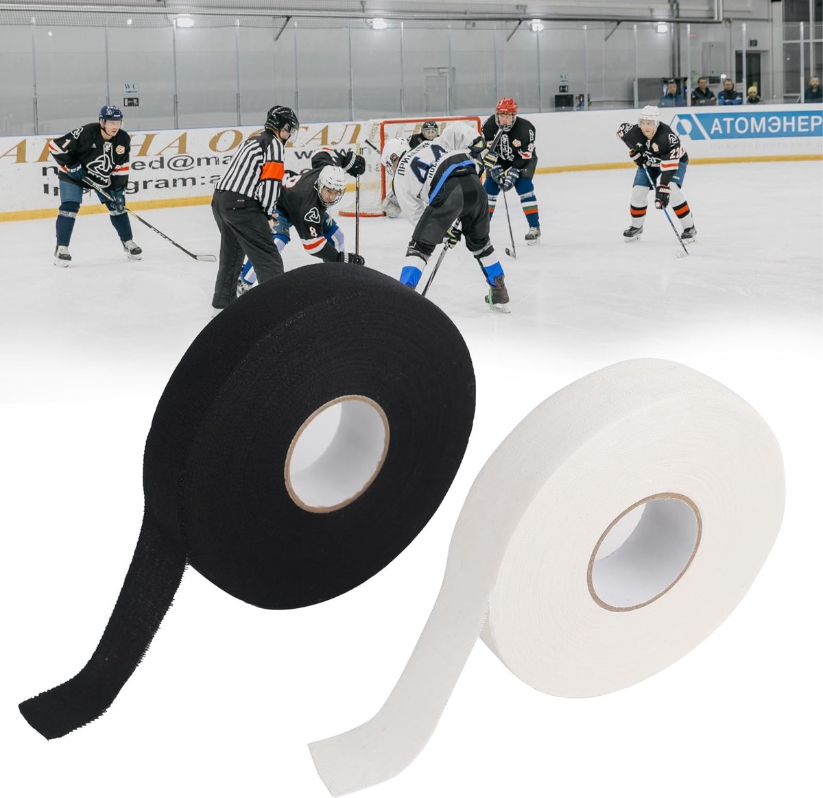Dailygoods- IJshockey Tape Slijtvast - Zelfklevend - Antislip - 2 Stuks - 2,5 cm x 25 m - Geschikt voor Hockey/Golf/Tennis - Hockey Grip Tape