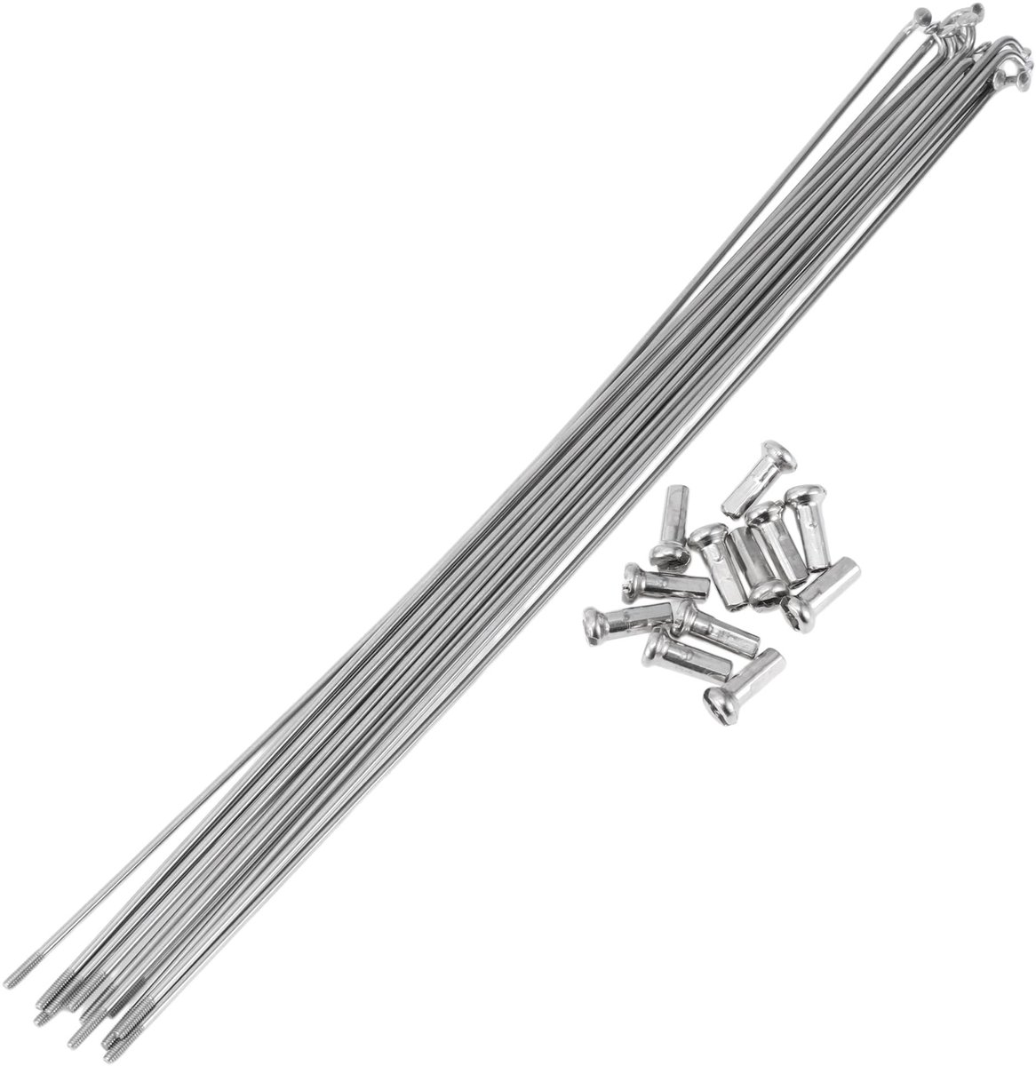 Dailygoods - 12 set 14G fietsspaken 263 mm fietswiel spaken 304 roestvrij staal zilverkleurig