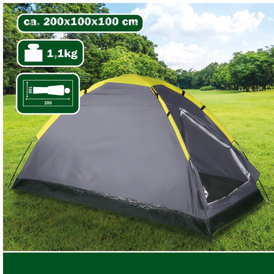 Camp Active Koepeltent - 1 Persoons Tent - Lichtgewicht Tent met Draagtas en Mesh Ventilatie - 200 x 100 x 100 cm - Assorti Kleuren van Camp Active — afbeelding 5