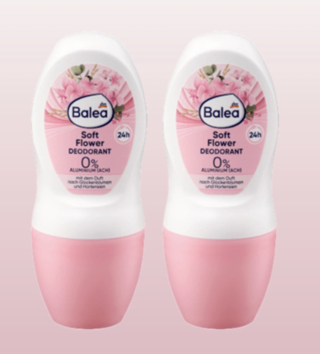 Balea Deodorant Roll-on Soft Flower, 2x 50 ml