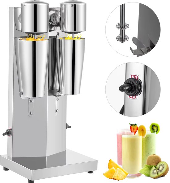 Drankmixer Dubbele Kop - Milkshake Machine - Snelle Drankjes Maken - 180 Watt Krachtige Motor - 800 ml Capaciteit — afbeelding 5