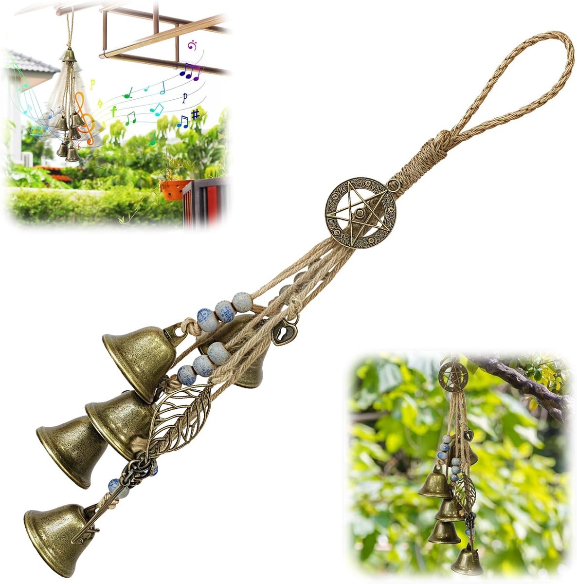 Windgong Voor Buiten Hangend Metaal Zegenbel Klankspel Tuin Voor Binnen En Buiten Veranda Raamdecoratie Terras Woondecoratie