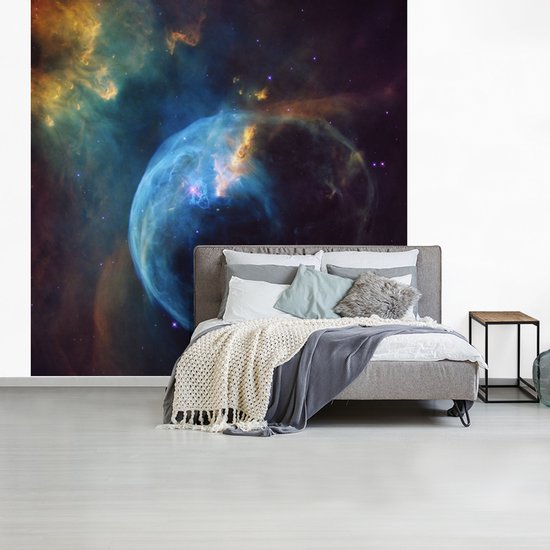 Papier peint - Papiers Papier peint photo Galaxy - Planète - Blauw - Largeur 240 cm x Hauteur 240 cm