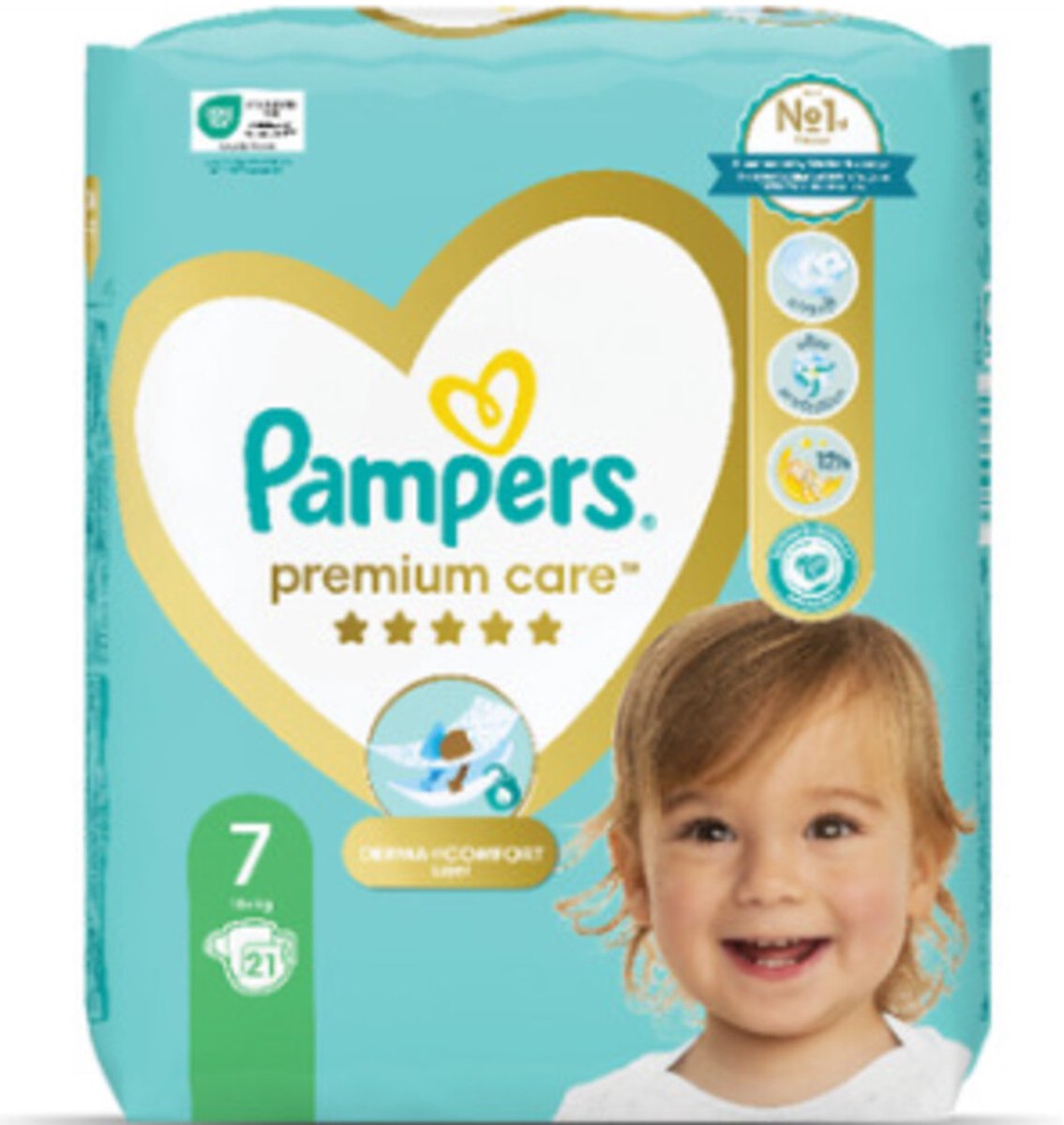 Pampers Premium Care Luiers Maat 7 (15+kg) - 3 x 21 stuks - Voordeelverpakking