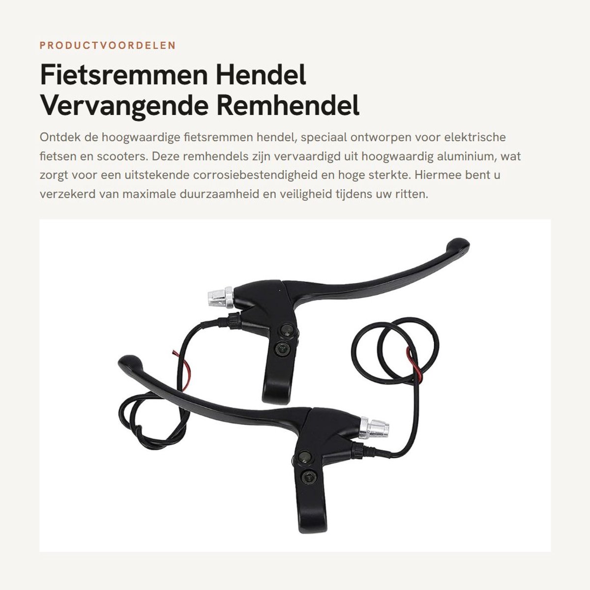 Dailygoods - Fietsremmen Hendel - Vervangende Remhendel - Hoogwaardige Aluminium - Ergonomisch Ontwerp - Geschikt voor E Fiets - 1 Paar