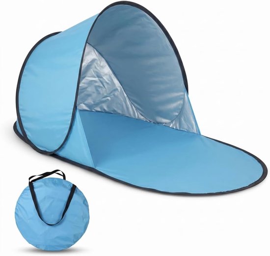 Babytent voor strand, instant pop-up baby zonnetent, lichtgewicht draagbaar zonnescherm voor strand camping, blauw — afbeelding 5