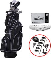 Spalding True Black - 14-Delige Golfset Heren - Graphite Shafts - Rechtshandig - Inclusief 12 Golfballen