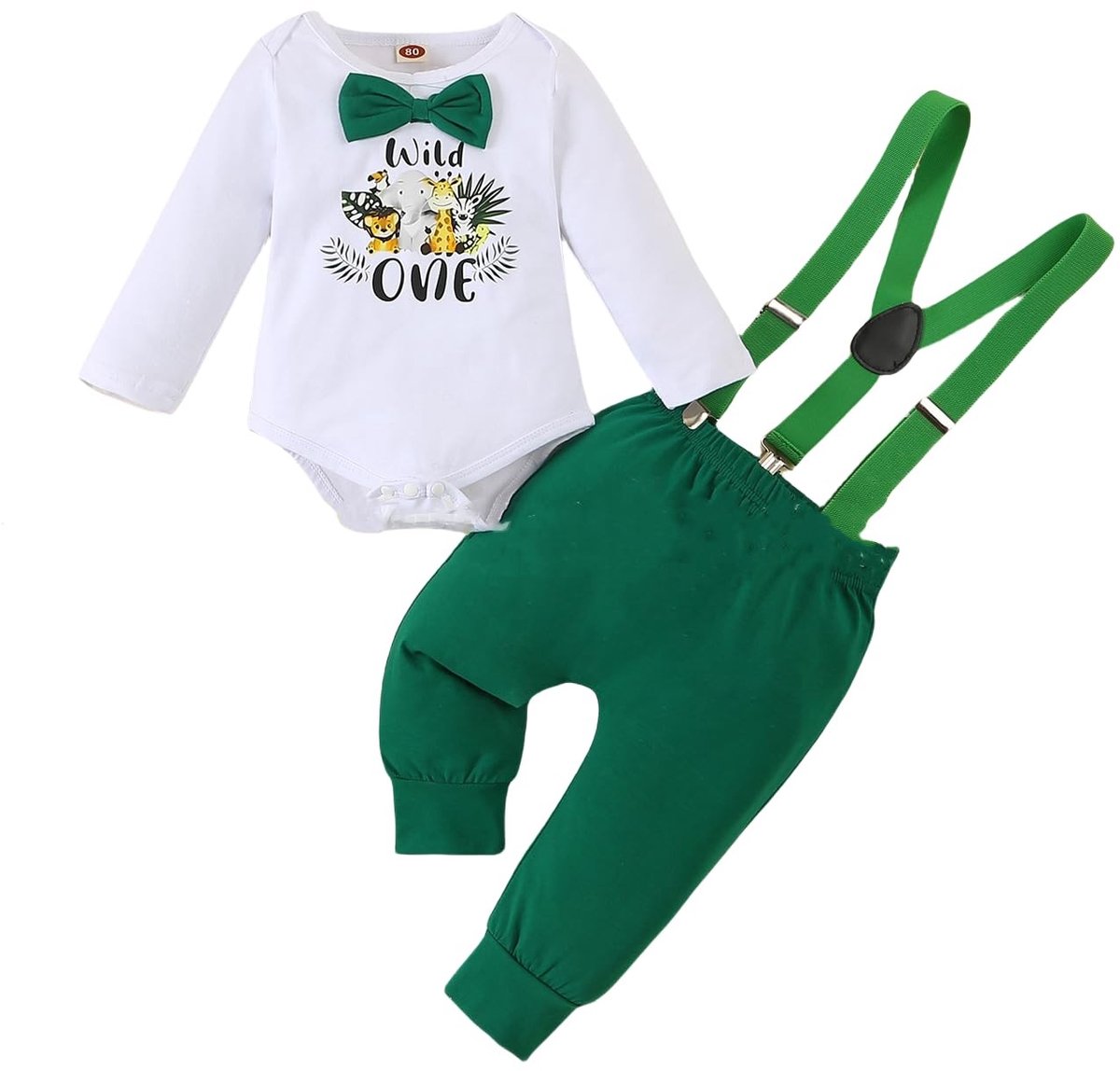 Dailygoods- Verjaardag Outfit Premium Katoen - Baby Jongens Korte Mouw Romper - Cake Smash Kleding - Eerste Verjaardag Set - Comfortabele Outfit - Beschermt Tere Huid